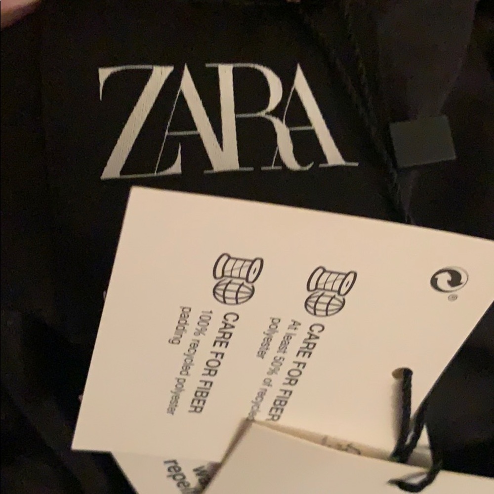 Zara Leopard water repellant puffer jacket coat - Picture 7 of 11